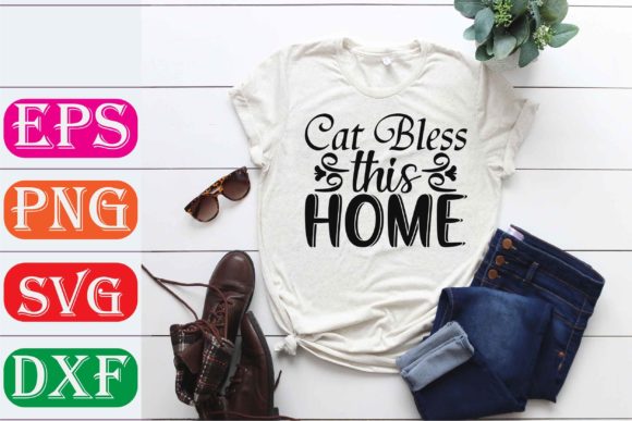 Cat Svg Design. Cat Bless This Home