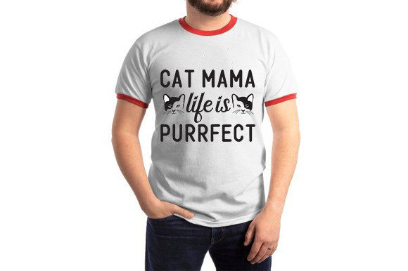 Cat SVG Design, Cat Mama Life is Purrfec