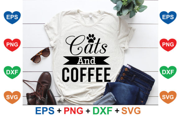 Cat Svg Design, Cats and Coffee