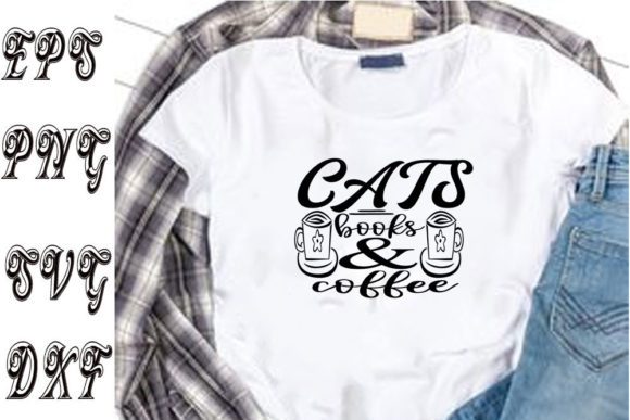 Cat Svg Design, Cats, Books Coffee