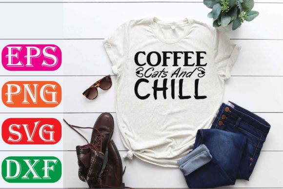 Cat Svg Design. Coffee Cats and Chill