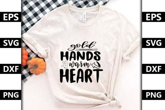 Cat Svg Design, Gold Hands Warm Heart