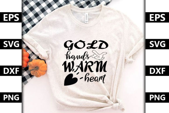Cat Svg Design, Gold Hands Warm Heart Th
