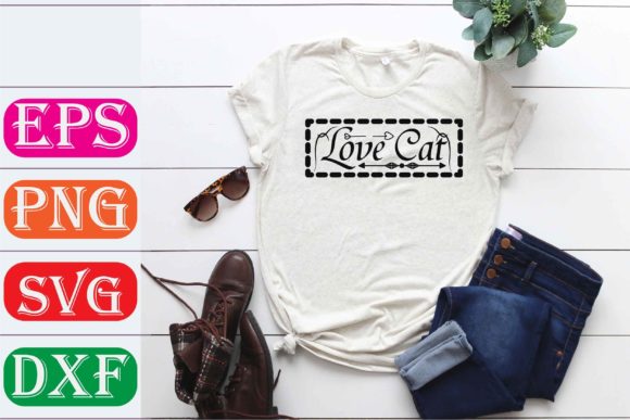 Cat Svg Design. Love Cat