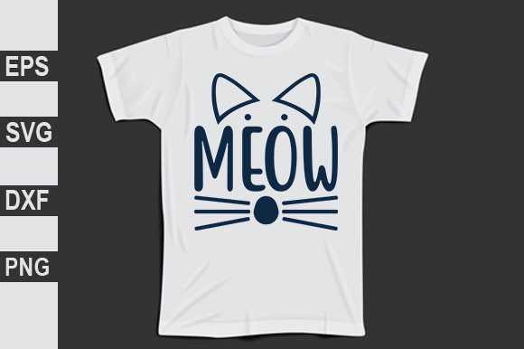 Cat Svg Design, Meow