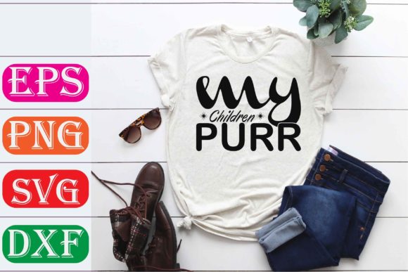 Cat Svg Design. My Children Purr