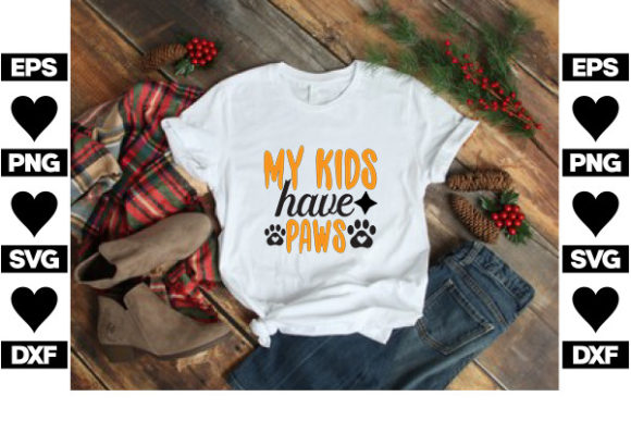 Cat SVG Design, My Kids Have Paws